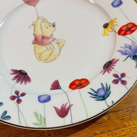 Disney Winnie the Pooh with Flowers Dinner Plates set of 2 NWT - Picture 5 of 6